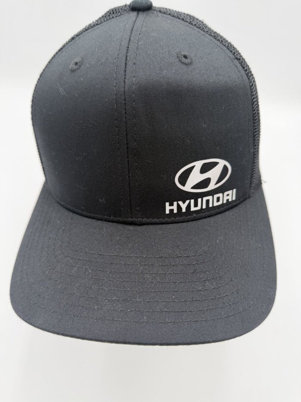 Hyundai Black Snapback Mesh Back Trucker Hat One Size